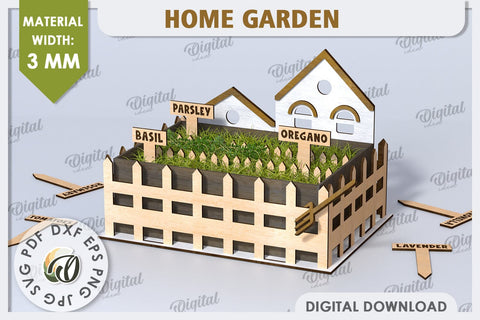 3D Home Garden Laser Cut. Garden Plant House SVG SVG Evgenyia Guschina 