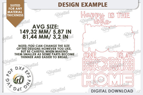 3D Home Quote Laser Cut. Home Wall Decor SVG Design SVG Evgenyia Guschina 