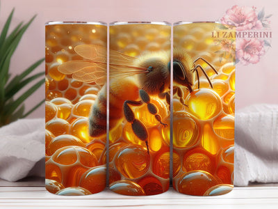 3D Honeycomb Bee Tumbler, Honeycomb Tumbler, Bumblebee 20oz Wrap, Sublimation Design, Nature Lover Gift, Honeybee Wrap, Cute Bee Tumbler Sublimation Li Zamperini 