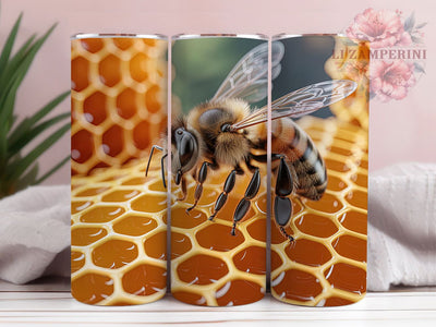 3D Honeycomb Bee Tumbler, Honeycomb Tumbler, Bumblebee 20oz Wrap, Sublimation Design, Nature Lover Gift, Honeybee Wrap, Cute Bee Tumbler Sublimation Li Zamperini 