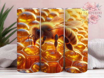 3D Honeycomb Bee Tumbler, Honeycomb Tumbler, Bumblebee 20oz Wrap, Sublimation Design, Nature Lover Gift, Honeybee Wrap, Cute Bee Tumbler Sublimation Li Zamperini 