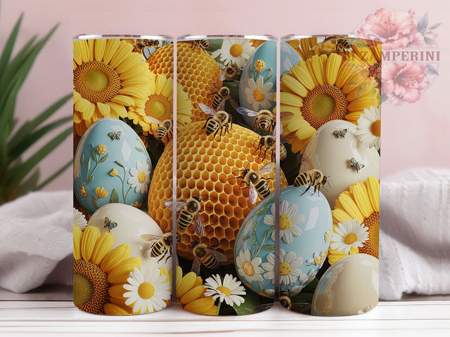 3D Honeycomb Bee Tumbler, Honeycomb Tumbler, Easter Egg Wrap, Stylish 20oz Wrap, Sublimation Design, Trendy Gift Idea, Inspirational Nature Tumbler Sublimation Li Zamperini 