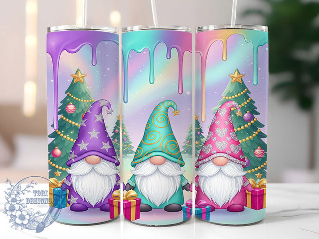 3D Inflated Christmas Gnome Tumbler, Inflated Cute Gnome, Holiday Gnome Design, Festive Gnome Art, Cute Christmas Graphic, 20oz Tumbler, Sublimation Design Sublimation ToriDesigns 