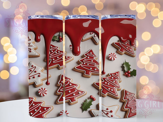 3D Inflated Christmas Tree Tumbler, Festive Holiday Tree Wrap, Inflated Tree Sublimation Design, 20oz Christmas Tumbler, Whimsical Holiday Mug, Puffy Tree Cup, Unique 3D Christmas Art Sublimation SvggirlplusArt 