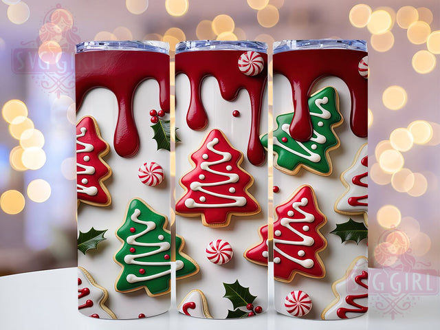 3D Inflated Christmas Tree Tumbler, Festive Holiday Tree Wrap, Inflated Tree Sublimation Design, 20oz Christmas Tumbler, Whimsical Holiday Mug, Puffy Tree Cup, Unique 3D Christmas Art Sublimation SvggirlplusArt 