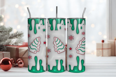 3D Inflated Christmas Tumbler Wrap 3D Paper Rupkotha 