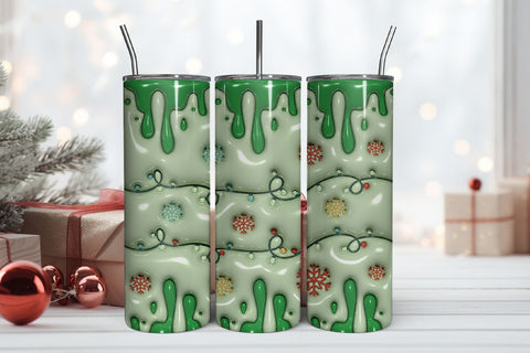 3D Inflated Christmas Tumbler Wrap 3D Paper Rupkotha 