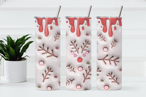 3D Inflated Christmas Tumbler Wrap 3D Paper Rupkotha 