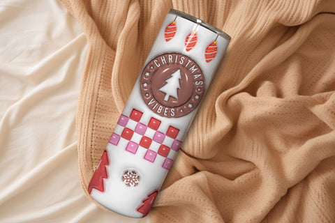 3D Inflated Christmas Tumbler Wrap 3D Paper Rupkotha 