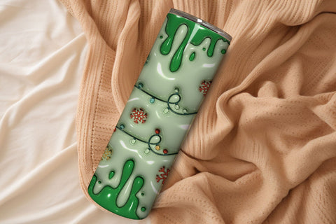3D Inflated Christmas Tumbler Wrap 3D Paper Rupkotha 