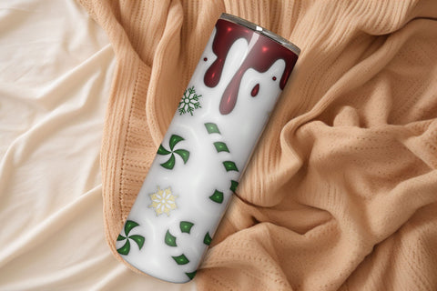 3D Inflated Christmas Tumbler Wrap 3D Paper Rupkotha 