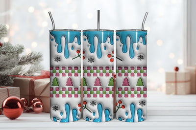 3D Inflated Christmas Tumbler Wrap 3D Paper Rupkotha 