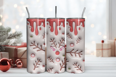 3D Inflated Christmas Tumbler Wrap 3D Paper Rupkotha 