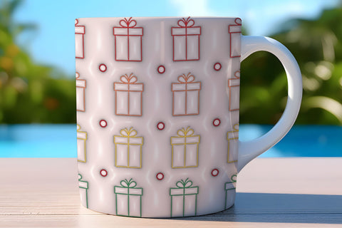 3D Inflated Christmas Tumbler Wrap 3D Paper Rupkotha 