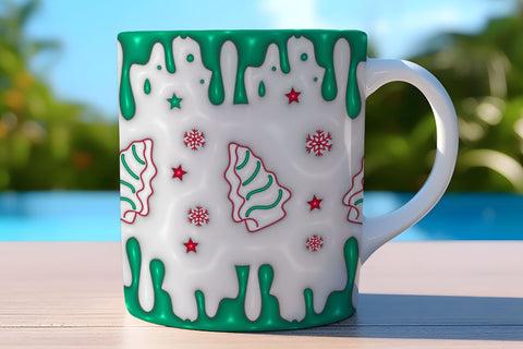 3D Inflated Christmas Tumbler Wrap 3D Paper Rupkotha 