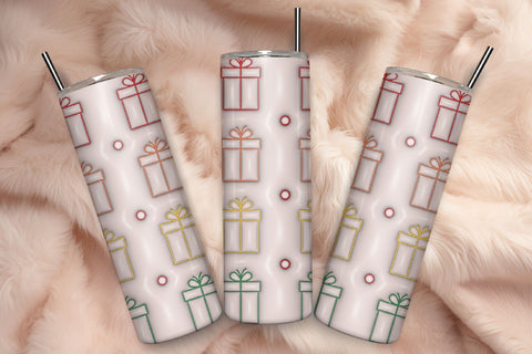 3D Inflated Christmas Tumbler Wrap 3D Paper Rupkotha 