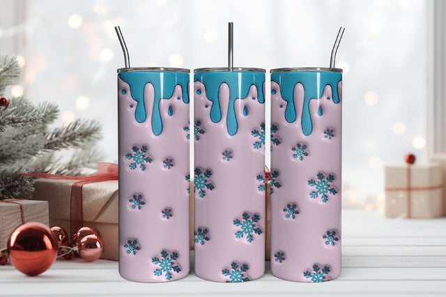 3D Inflated Christmas Tumbler Wrap 3D Paper Rupkotha 