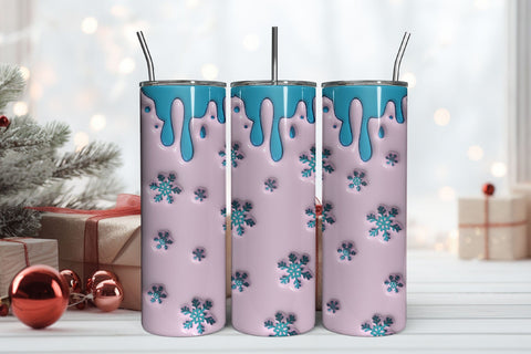 3D Inflated Christmas Tumbler Wrap 3D Paper Rupkotha 