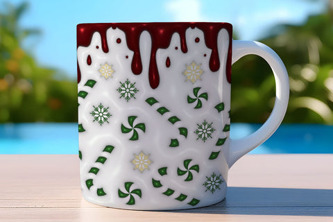 3D Inflated Christmas Tumbler Wrap 3D Paper Rupkotha 