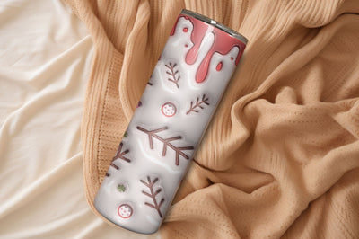 3D Inflated Christmas Tumbler Wrap 3D Paper Rupkotha 