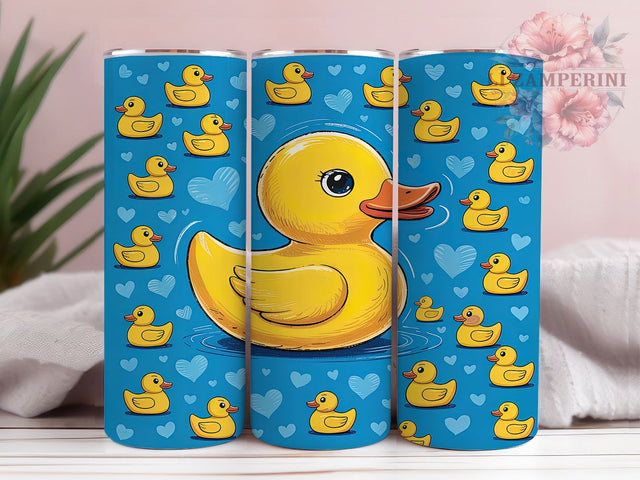 3D Inflated Ducks Tumbler, 3D Duck Design, 20oz Sublimation Wrap, Cute Duck Tumbler, Duck Lover Drinkware, Fun Animal Tumbler, Whimsical Duck Cup Sublimation Li Zamperini 
