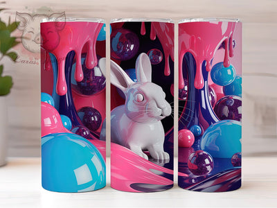 3D Inflated Easter Bunny Tumbler, Inflated Easter Bunny, Puffy Bunny Tumbler, Stylish 20oz Wrap, Sublimation Design, Trendy Gift Idea, Inspirational Easter Tumbler Sublimation Lara' s Designs 