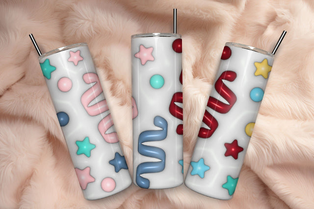 3D Inflated Happy New Year Tumbler Wrap 3D Paper Rupkotha 