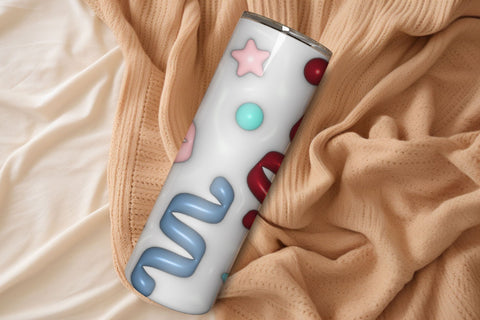 3D Inflated Happy New Year Tumbler Wrap 3D Paper Rupkotha 