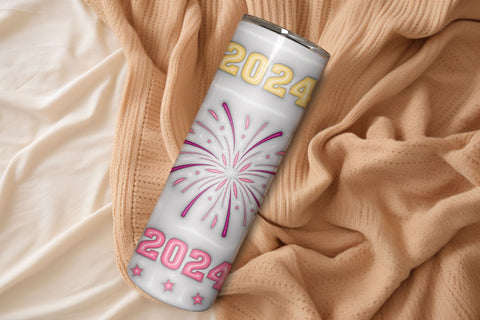 3D Inflated Happy New Year Tumbler Wrap 3D Paper Rupkotha 