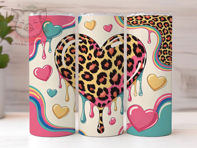 3D Inflated Heart Tumbler, Inflated Heart Wrap, Romantic Love Cup, 20oz Sublimation Wrap, Stylish Valentine Tumbler, Artistic Heart Design Cup, Sweet Love Theme Wrap Sublimation Lara' s Designs 