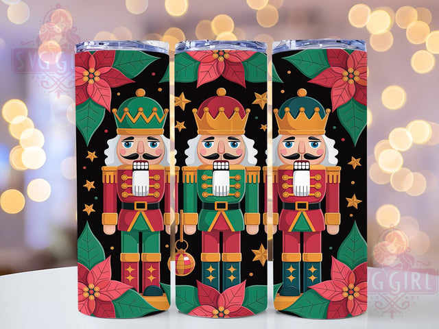 3D Inflated Nutcracker Christmas Tumbler, Inflated Holiday Wrap, Cute Christmas Mug Design, Sublimation Wrap, Festive Drinkware, Adorable Winter Gift, Sparkly Christmas Cup Sublimation SvggirlplusArt 