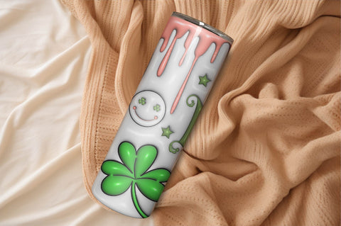 3D Inflated Puff St Patrick’s Day Tumbler Wrap 3D Paper Rupkotha 