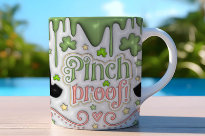 3D Inflated Puff St Patrick’s Day Tumbler Wrap 3D Paper Rupkotha 