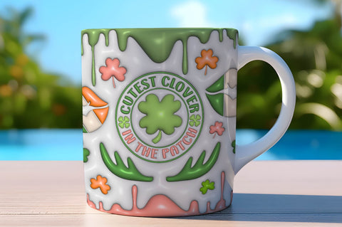 3D Inflated Puff St Patrick’s Day Tumbler Wrap 3D Paper Rupkotha 