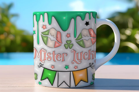 3D Inflated Puff St Patrick’s Day Tumbler Wrap 3D Paper Rupkotha 