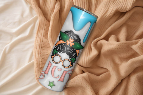 3D Inflated Puff St Patrick’s Day Tumbler Wrap 3D Paper Rupkotha 