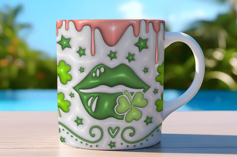 3D Inflated Puff St Patrick’s Day Tumbler Wrap 3D Paper Rupkotha 