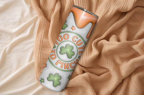 3D Inflated Puff St Patrick’s Day Tumbler Wrap 3D Paper Rupkotha 