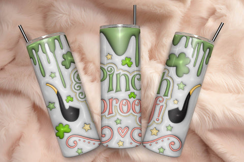 3D Inflated Puff St Patrick’s Day Tumbler Wrap 3D Paper Rupkotha 