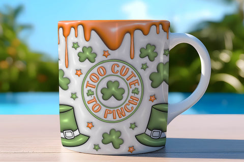 3D Inflated Puff St Patrick’s Day Tumbler Wrap 3D Paper Rupkotha 