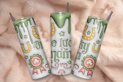 3D Inflated Puff St Patrick’s Day Tumbler Wrap 3D Paper Rupkotha 