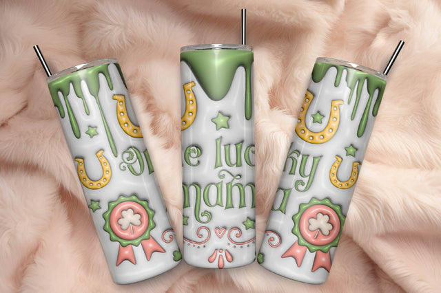 3D Inflated Puff St Patrick’s Day Tumbler Wrap 3D Paper Rupkotha 