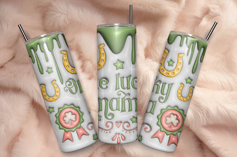 3D Inflated Puff St Patrick’s Day Tumbler Wrap 3D Paper Rupkotha 