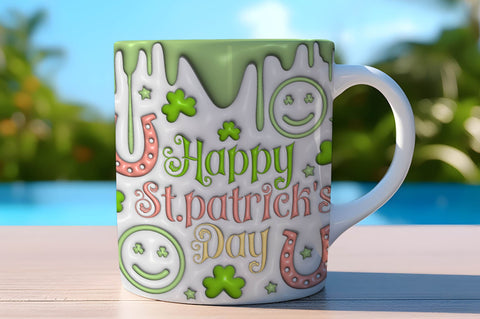 3D Inflated Puff St Patrick’s Day Tumbler Wrap 3D Paper Rupkotha 