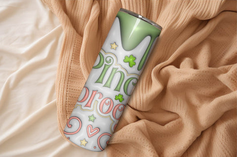 3D Inflated Puff St Patrick’s Day Tumbler Wrap 3D Paper Rupkotha 