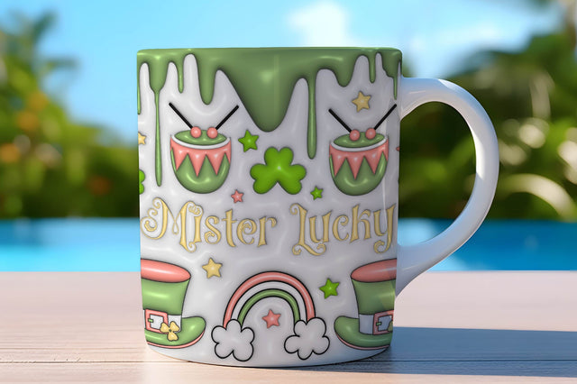 3D Inflated Puff St Patrick’s Day Tumbler Wrap 3D Paper Rupkotha 