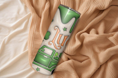 3D Inflated Puff St Patrick’s Day Tumbler Wrap 3D Paper Rupkotha 