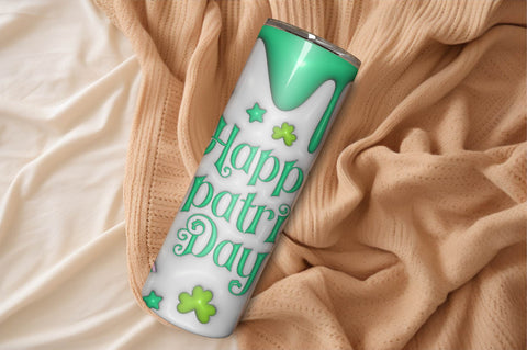 3D Inflated Puff St Patrick’s Day Tumbler Wrap 3D Paper Rupkotha 