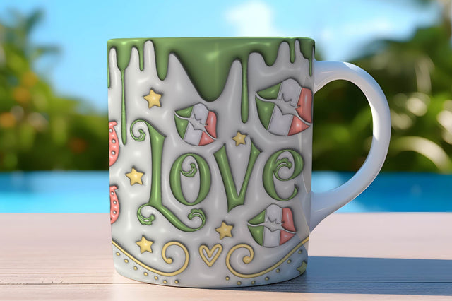 3D Inflated Puff St Patrick’s Day Tumbler Wrap 3D Paper Rupkotha 