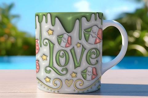 3D Inflated Puff St Patrick’s Day Tumbler Wrap 3D Paper Rupkotha 